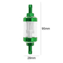 8mm CNC Aluminum Gas Fuel Oil Filter for ATV Dirt Pit Bike Motocross(Green)
