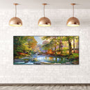 River in Forest Oil Paint By Numbers DIY Handpainted on Canvas Wall Art Pictu