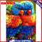 Full Round Diamond Painting DIY Kit 2 Rainbow Parrots Rhinestone Mosaic Picture
