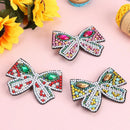 3pcs Bowknot Full Drill Diamond Painting Hair Clip DIY Rhinestone Bobby Pins