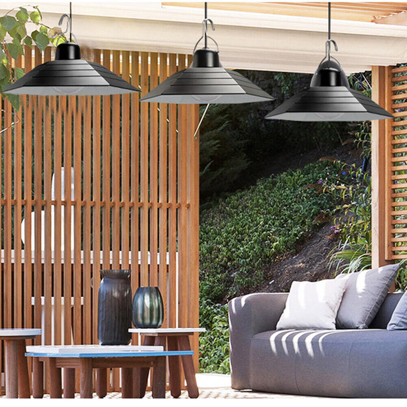 2 in 1 Split Solar Chandelier LED Remote with Cable Yard Lamp (2 Head B)