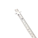 Stainless Steel Ruler with Detachable Clip Length Depth Gauge Straight Rulers