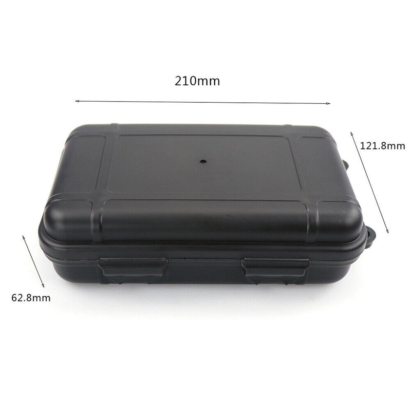 Outdoor Waterproof Sealed Box Shockproof EDC Tools Storage Case (Black XL)