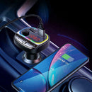 Bluetooth Compatible 5.0 In Car FM Transmitter QC3.0 LED 12V-24V HIFI Musi E6B4