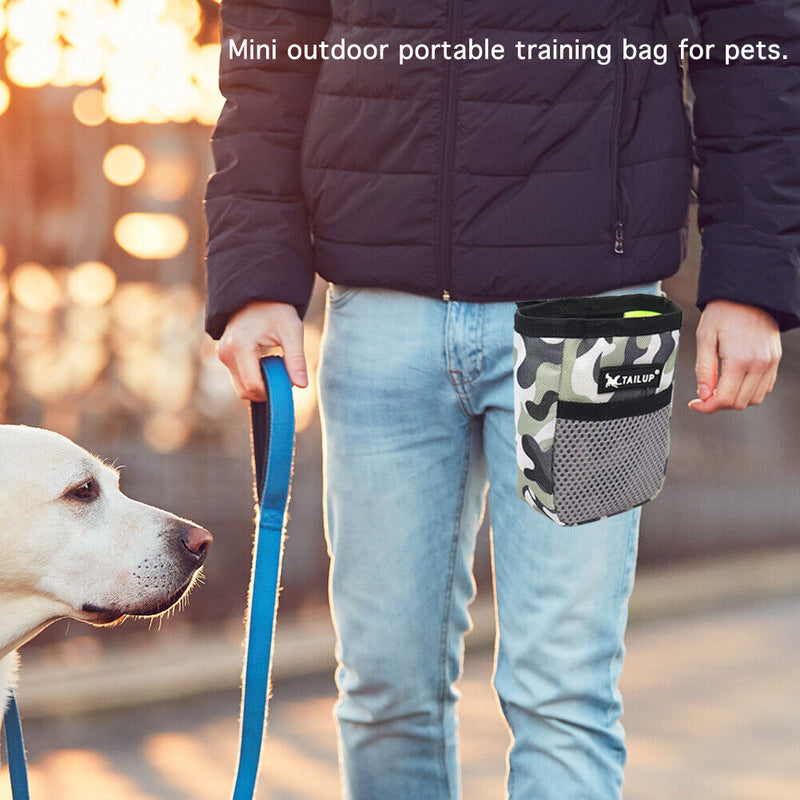 Portable Training Dog Snack Bags Outdoor Feed Storage Pouch (Camouflage) Newly
