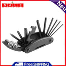 Mountain Bike Folding Multitool 16"" 1 Bicycle Repair Tools with Hexagon Wrench