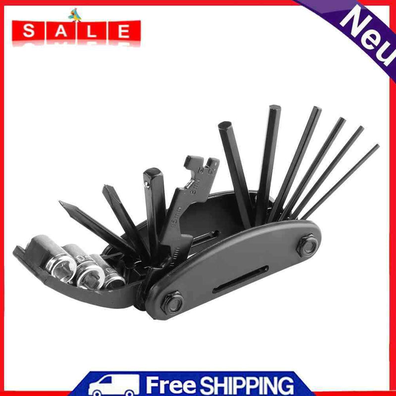 Mountain Bike Folding Multitool 16"" 1 Bicycle Repair Tools with Hexagon Wrench