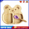 Baby Dining Plate Anti-fall Toddler Tableware Set Children Feeding Bowl Spoon