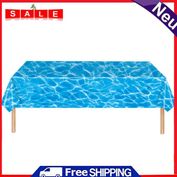 3pcs Ocean Wave Tablecloth Prints Dining Desk Table Cover Beach Picnic Blanket