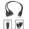 High Speed USB2.0 Male to Dual USB Female USB Charging Y Splitter Extension Cord