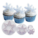 3pcs Plastic Snowflake Embossing Mould Fondant Cake Decoration DIY Baking T