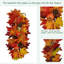2 pc Artificial Maple Leaf Garlands Autumn Hanging Thanksgiving Christmas Z2H5