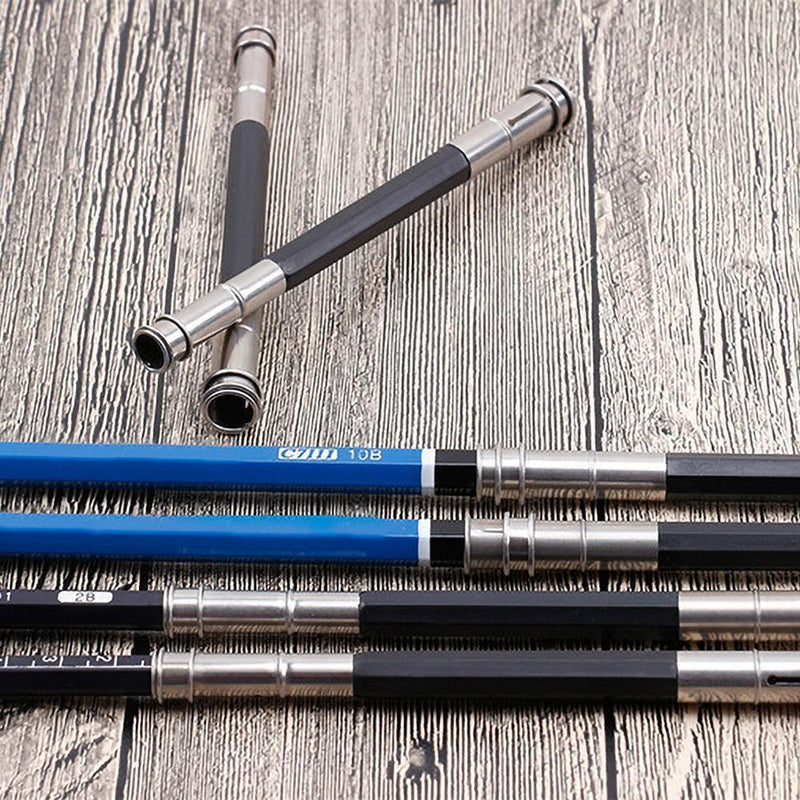 Adjustable Dual Head Pencil Extender Holder Sketch School Art Write Tool Newly