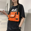 Punk Women Oxford Cloth Vest Bag Street Hip Hop Sport Solid Chest Shoulder Packs