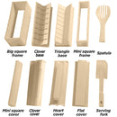 Sushi Making Kit, 10 Pieces DIY Sushi Set Plastic Sushi Maker Tool, White