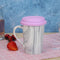 Wheel Silicone Cup Lids Heat-resistant Dust-proof Bowl Cover (Pink Purple) Newly