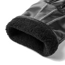 Warm Waterproof Full Finger Thicken PU Leather Gloves Touch Screen Gloves