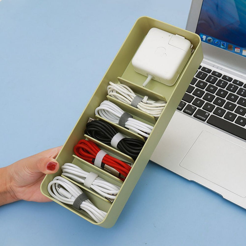 Dustproof Earphone Desktop For Data Line Storage Box Organize Box Cable Manager