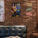 20x30cm Retro Pirate Rectangular Tin Painting Metal Wall Signs Plaque (B)