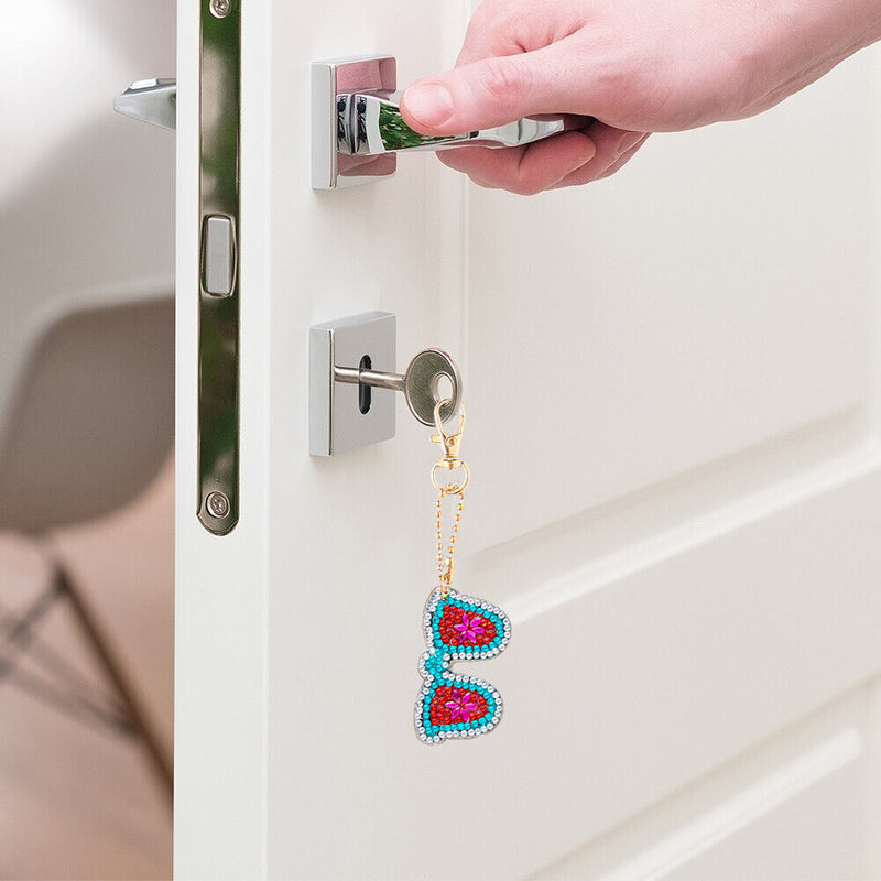 Christmas 5D Diamond Painting Special Shape Drilling Keychain Kits (T-14)