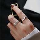 Stainless Steel Biker Adjustable Gothic Promise Lover Couple Bladed Ring Punk