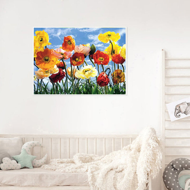 50x40cm Oil Paint By Numbers Beautiful Flower Frameless Picture Kits Home Decor