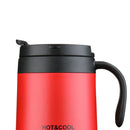 350ml Stainless Steel Vacuum Flask Handle Lid Portable Water Cup (Red) Newly