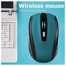 2.4GHz Wireless Optical Mouse 6 Buttons USB Receiver 2000 DPI Mice (Blue)
