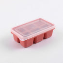 Soft Bottom Square Shape Ice Maker Silicone Ice Cube Mold with Lid DIY Desert