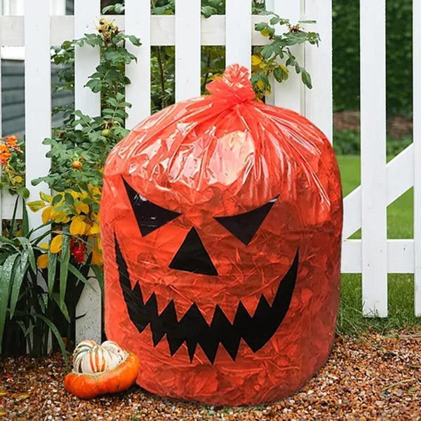 Halloween-Kürbisbeutel-Rasendekorationen im Freien, große Kürbisblattbeutel.