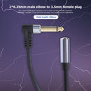 3.5mm Female Stereo to Dual 6.35mm Male Y Splitter Adapter Audio Cable 0.24m