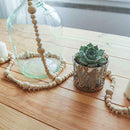 Wood Bead Garland Farmhouse Home Decor Rustic Country Holiday Christmas M7S0