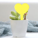 100pcs Plant Markers Garden Vegetable Heart Shape Tag Yard Label (Yellow) Newly