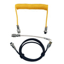 Mechanical Keyboard Coiled Cable RGB Type C USB Aviator Connector (Yellow)
