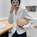 Retro Women Embossed Geometric PU Underarm Shoulder Bag Handbags (Khaki)