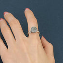 Copper Lotus Seat Rotation Anti Stress Rings Adjustable Opening Jewelry Newly