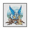14CT Counted Full Cross Stitch DIY Cartoon Dragon Hand Paint Room Decor 40x40cm