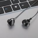 Sports Headphone Universal Phone Metal Headphones Ear Style(Black)