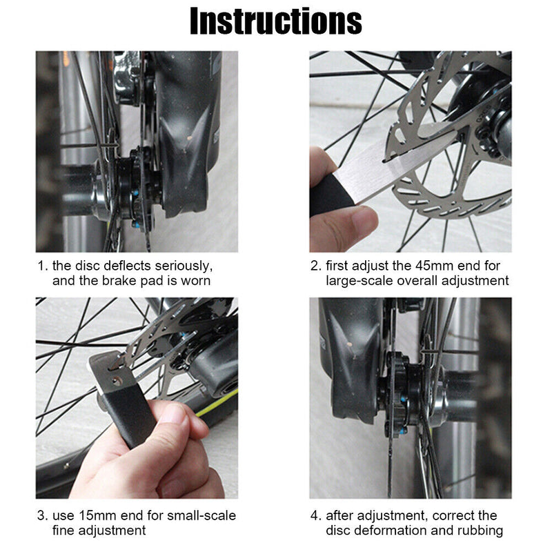Dual Ends Bike Disc Brake Rotor Repair Truing Tools Flattening Correction Wrench