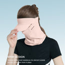 Golf Sun Visor Hat UPF 50+ Ice Silk Face Cover Neck Gaiter for Outdoor Sport