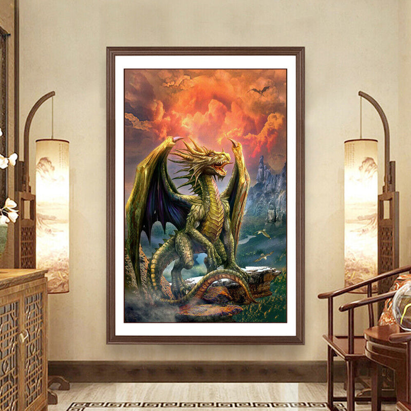 Full Round Diamond Painting Charizard DIY Handmade Room Decor Art Craft Gifts