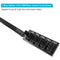2Pcs 40cm 1 to 5 4Pin PWM Fan CPU HUB Splitter PC Case Cooler Power Adapter