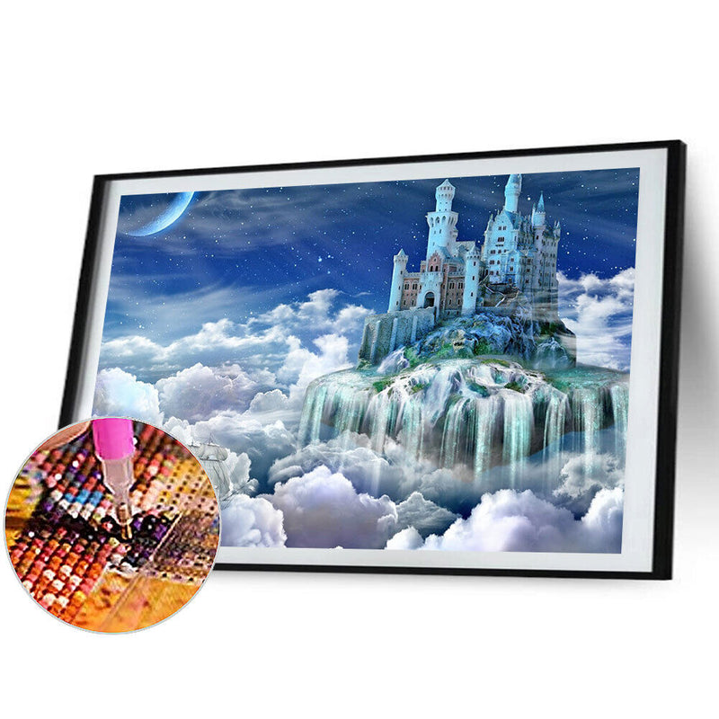 IY Full Round Drill Diamond Painting sky castle Mosaic Rhinestone Art