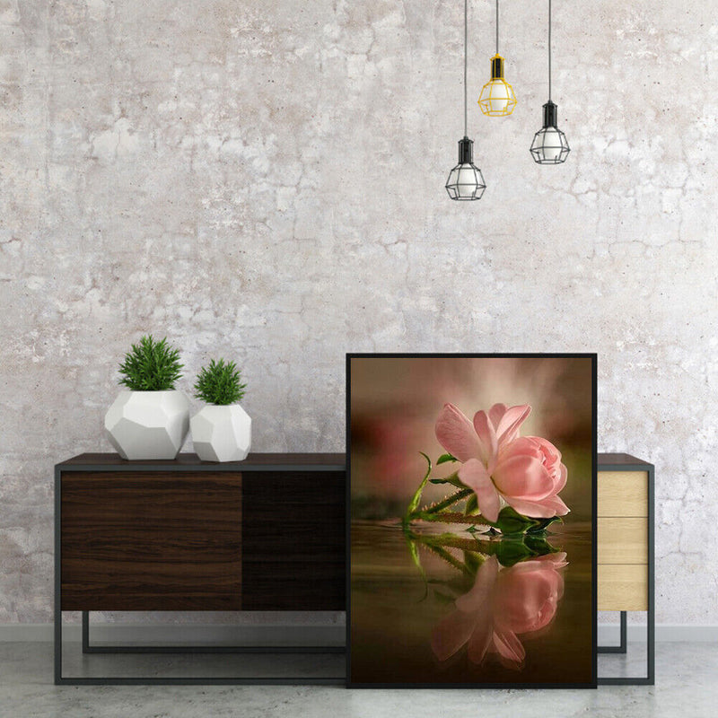 Frameless Oil Paint By Numbers Kit DIY Acrylic Flowers Drawing On Canvas Craf