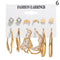 Women Women Gift Earrings Jewelry Drop Earrings Set Geometric Zircon Earring