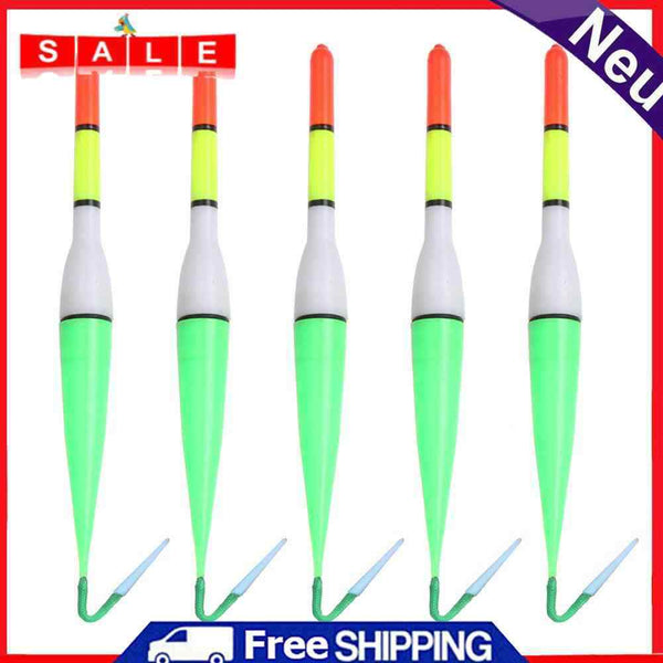 5Pcs Bulbs Fishing Float Cork Plastic Float with Long Hiking Trail LED Li