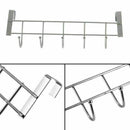 5 Hooks Over Door Home Bathroom Kitchen Coat Towel L6X3 Hanger Shelf R3A8 K3K5