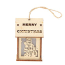 Cute Mini Wood Hollow House Christmas Light Tree Hang Decor (Santa Claus)