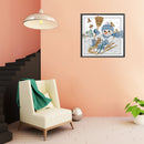 Partial Cross Stitch 11CT Sleigh Snowman Counted Embroidery DIY Wall Art Crafts