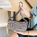 Retro Women Animal Pattern Print Underarm Shoulder Bag Handbags (Leopard)